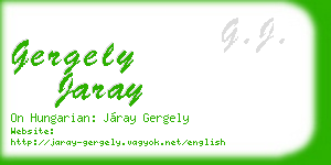 gergely jaray business card