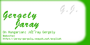 gergely jaray business card